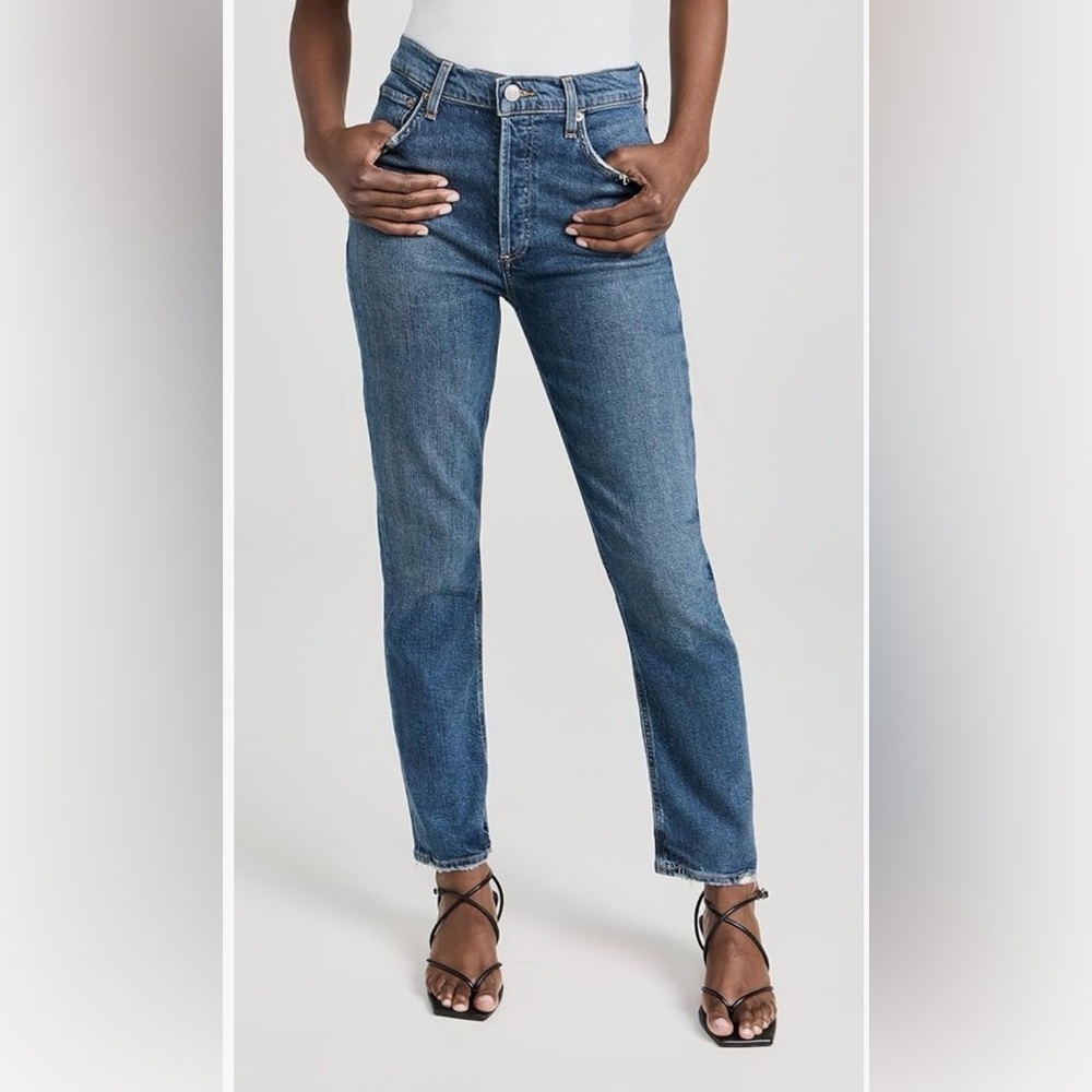 AGOLDE Riley Long Jeans – Dark Blue Denim 👖✨